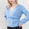 Petite-Wrap-Blouse-in-Light-Blue-by-Bomb-Petite
