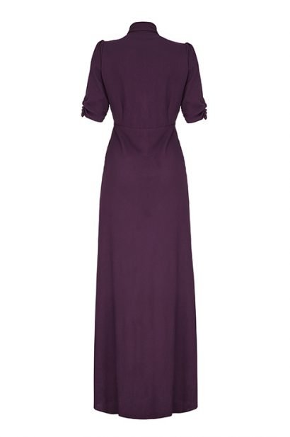 Petite-Sable-Maxi-Dress-in-Currant-by-Nancy-Mac :: BombPetite.com