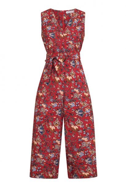 PETITE-V-neck-jumpsuit-in-blue-cotton-floral-print-by-Bomb-Petite