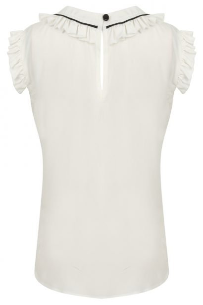 Gemma Blouse in White by Petriiski Fashion :: BombPetite.com