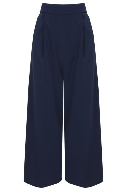 Petite culottes trousers in navy by Petriiski Fashion :: BombPetite.com