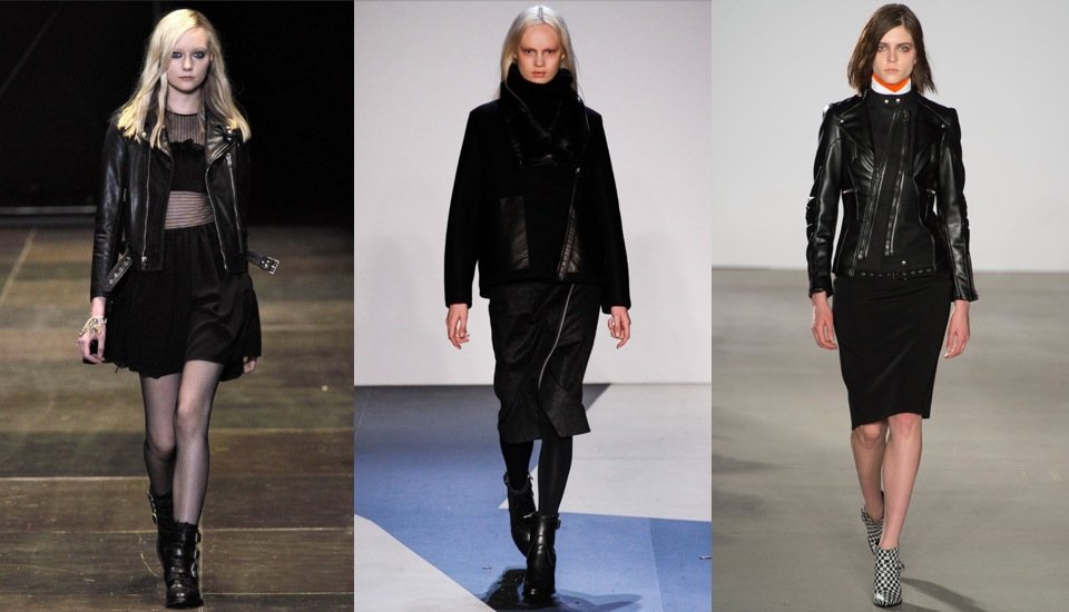 Biker jackets on the catwalk